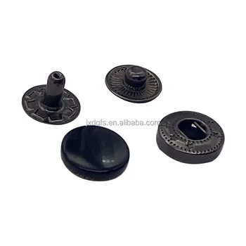 1 cm 655# for the cap metal brass snap buttons manufacturer Metal Press Stud painting shinning black for clothes and bags