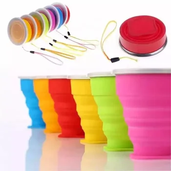 200ml Portable and Eco friendly Suction Silicone Collapsible Cup