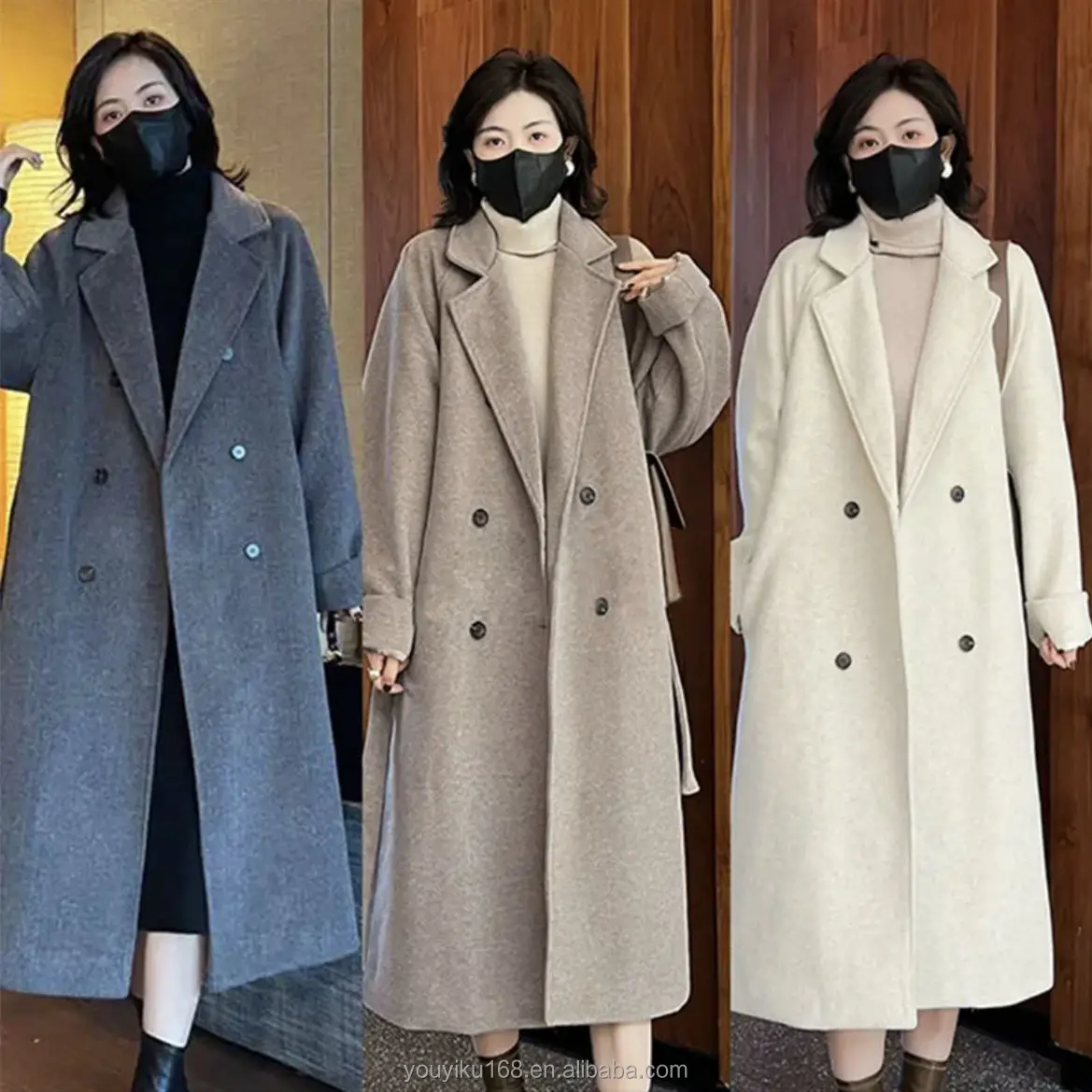 New Double Sided Wool Coat Women's Mid Length High End Local Style 2023 ...