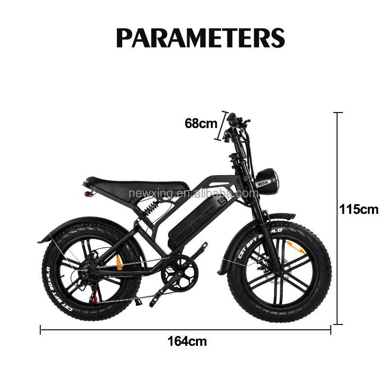 V20 Ebike Electric Bike Fat Tire Mountain Off-road Ebike Sport Electric ...