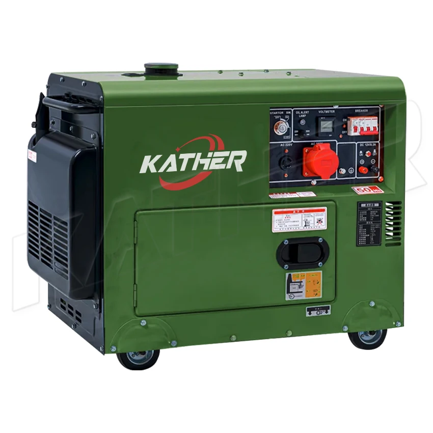 5kva 8kva 10kva Silent Diesel Generator Single Phase/Three Phase Portable Soundproof Diesel Generators 10kva Alternator Genset