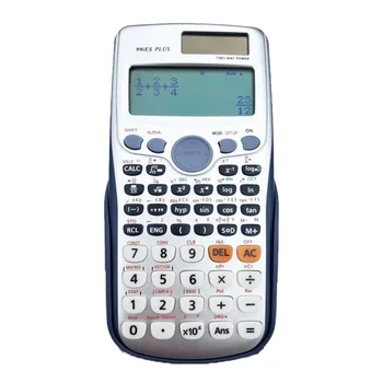 Solar dual power high student 10+2 digits 2 line display stationery items 417 Functions fx-991es plus scientific calculator