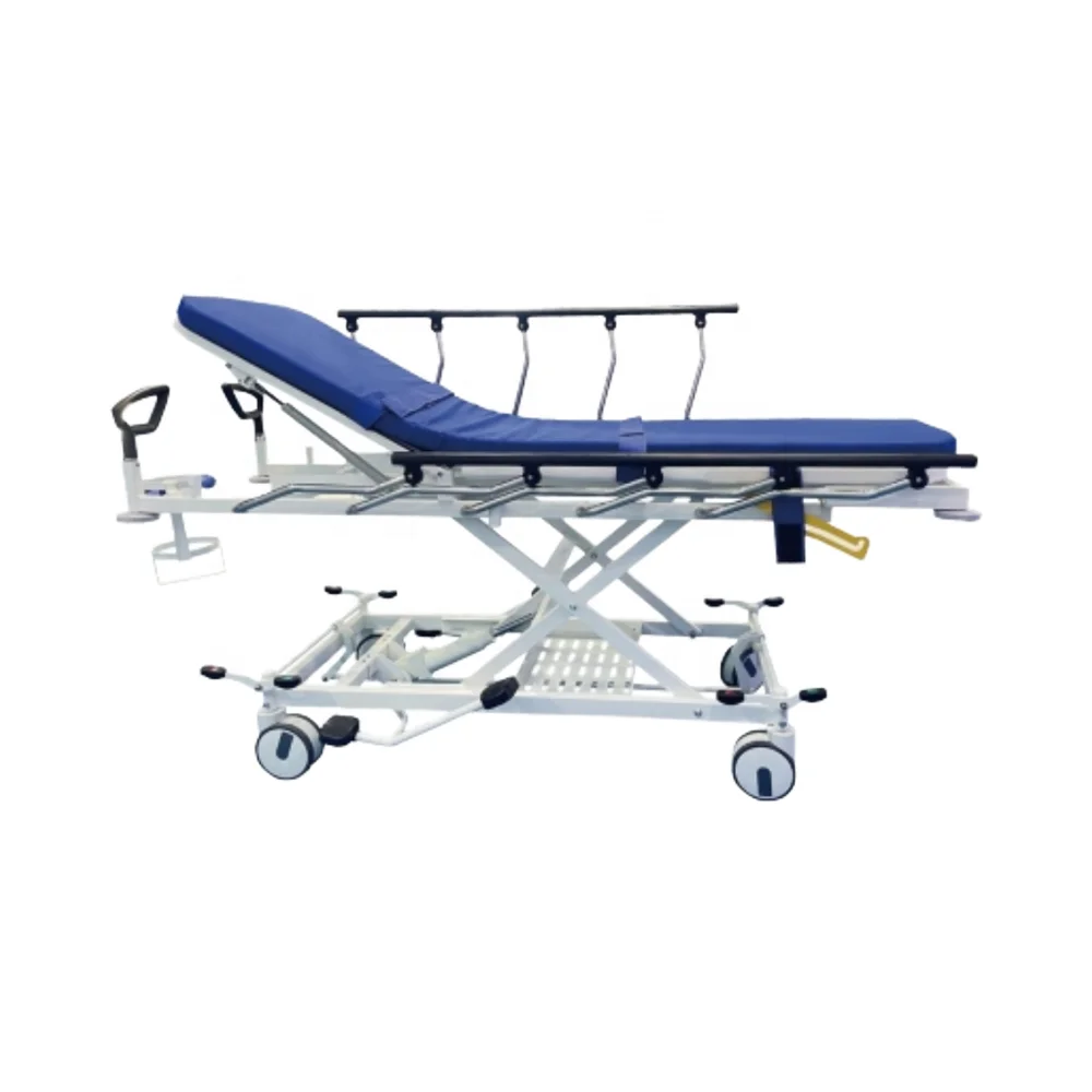 320mm Height Adjustable Wide-Base Metal Hydraulic Trolley Infusion for General Ward School Transfers Modern Hospital Furniture 2
