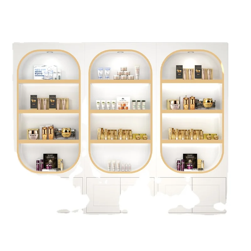 Beauty Salon Cosmetics Display Cabinet Broadcast Room Background ...