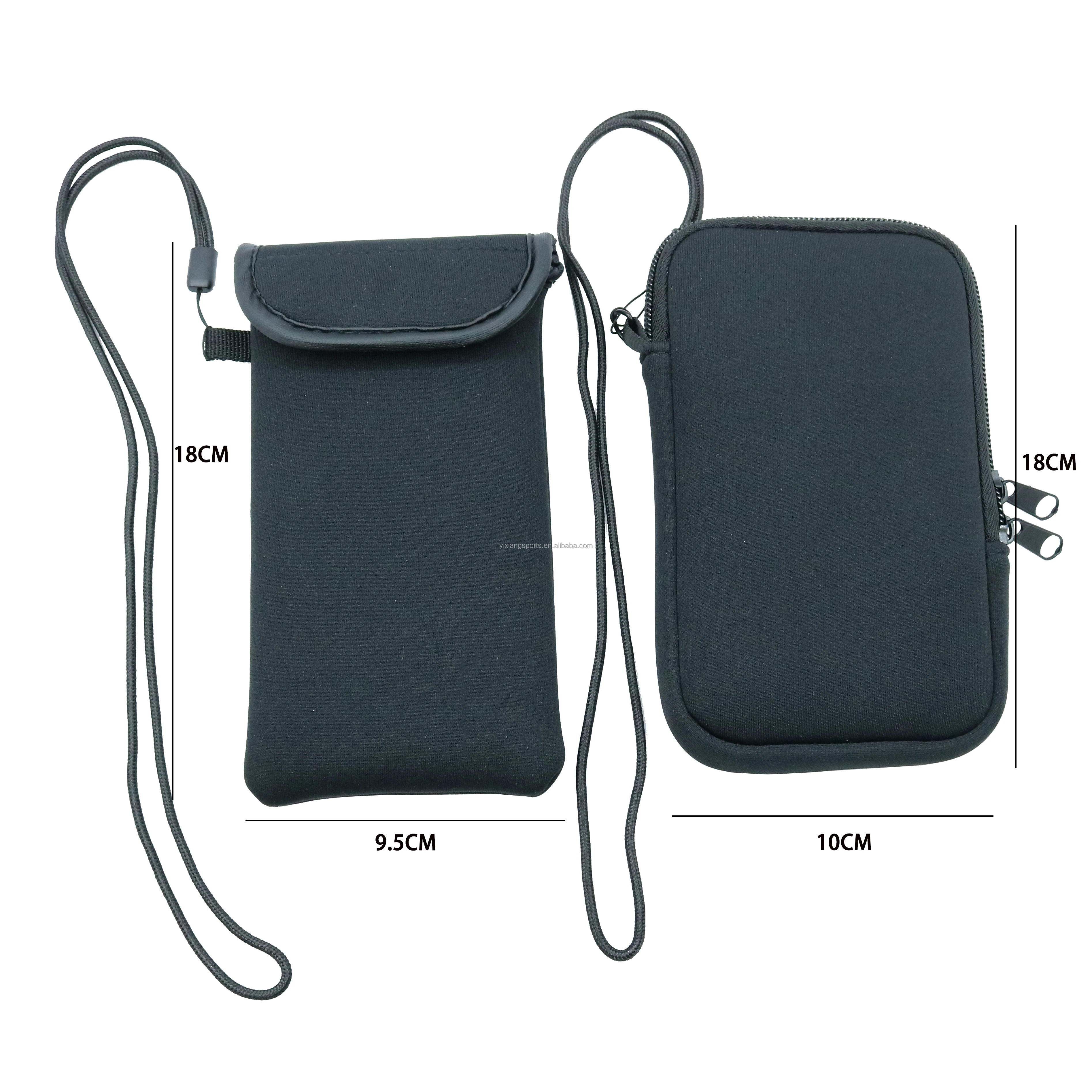 Neoprene Cell Phone Case Men Women Pouch Cover With Carabiner Mobile ...