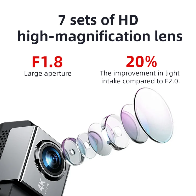 4K+2K 2 Channel Dash Cam 170° WiFi GPS Front /back 2160P+1440P Two-Way Car Camera Night Emergency Lock Park for High Efficient manufacture