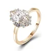 Anillo de Diamante de Laboratorio en Oro Macizo de 14K