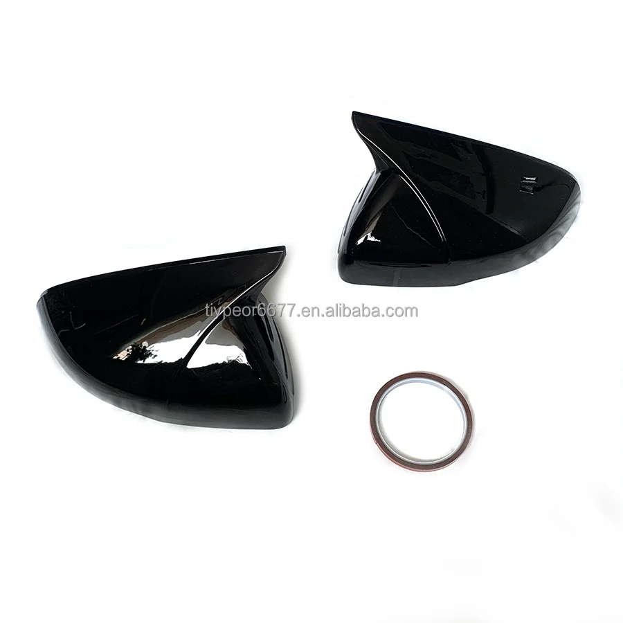 product new gloss black door rear view mirror cover trim for kia sorento 2019 2022 2020 2021 tiypeor exterior accessories body kits-4