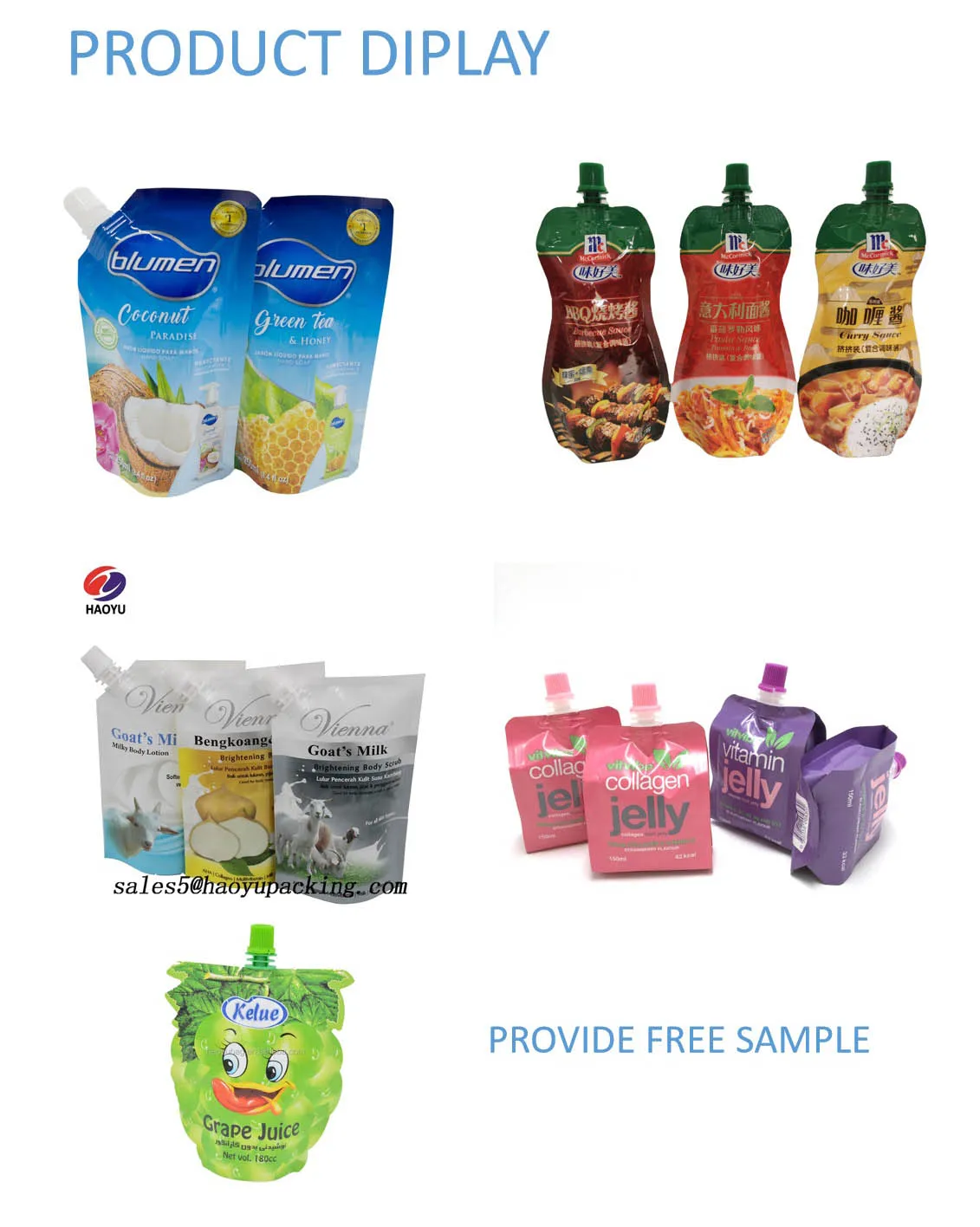 Emballages En Bouteille Pour Jus De Fruits Bolsas Doy Pack Emballage ...