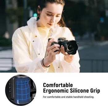 NEEWER ZV-E10 Protective Metal Video Rig Camera Cage with Silicone Grip for sony ZV-E10 detail image