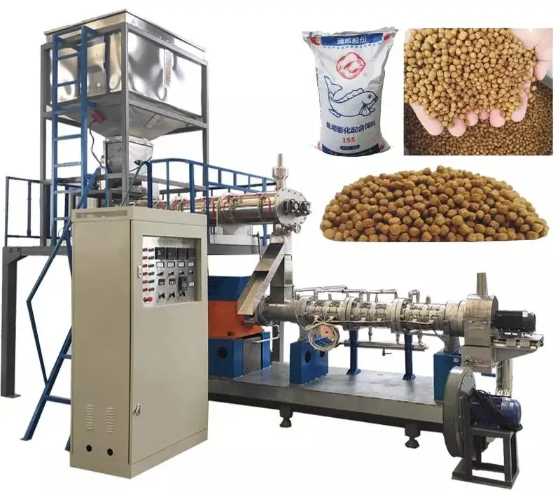 Big Capacity 8t/h Floating Fish Feed Pellet Making Extruder Machine