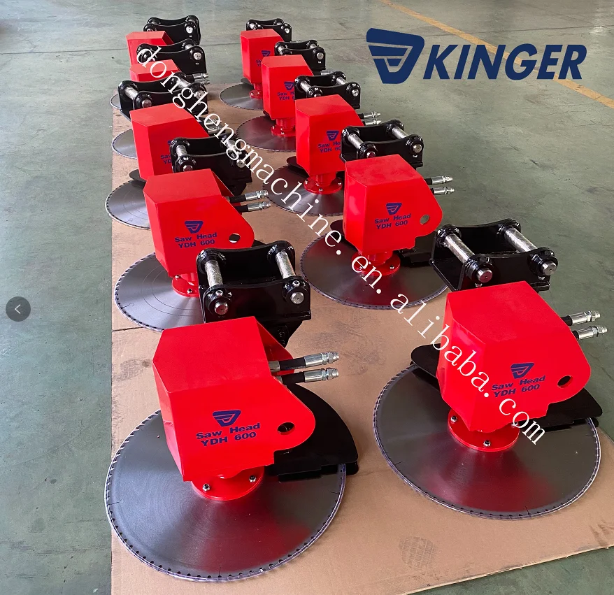 Kinger Tree Saw Attachment Mini Excavator Hydraulic Wood Cutting Saw Rock Cutting  Saw Machines