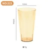ลายแนวตั้งสีเหลืองโปร่งใสสูง 450ML