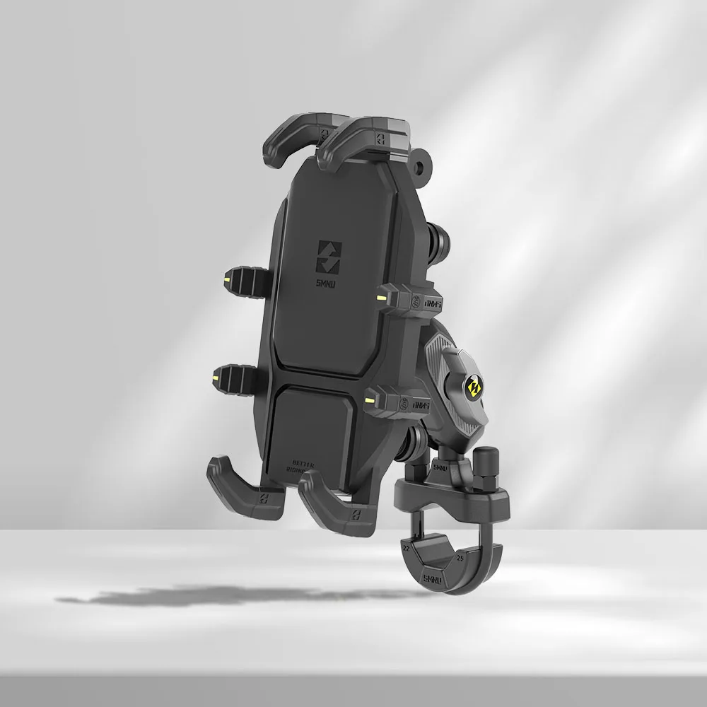 SMNU Anti Vibration Available Stand Wireless Charging Flexible  Motorcycle Cell Phone Holder With Motorcycle Charger