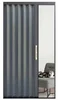 gray V-Fold Door