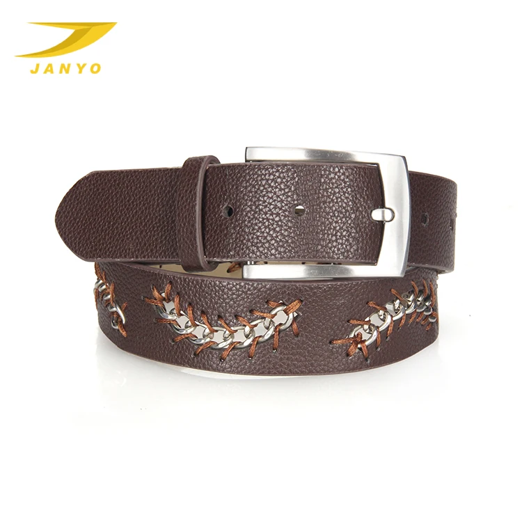 Женский кожаный ремень с вышивкой в стиле бохо