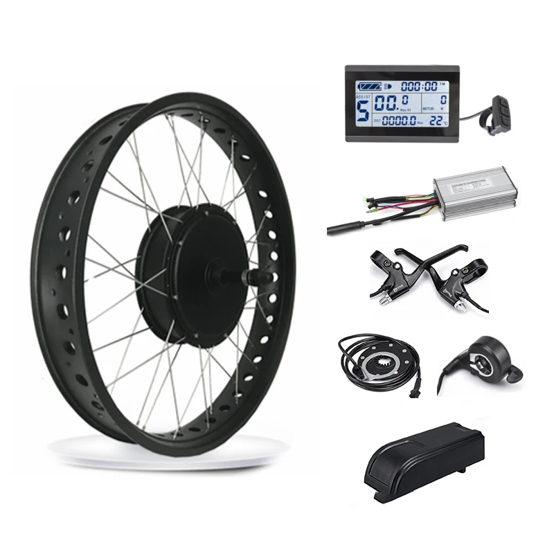 Rear Wheel Electric Bike Kits 1500W Waterproof Electric Bike Kit