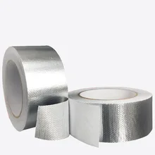 Untearable Silver Heat Shield Tape Robustt HVAC Waterproof Aluminum Foil Butyl Glass Cloth Tape For Air Conditioner