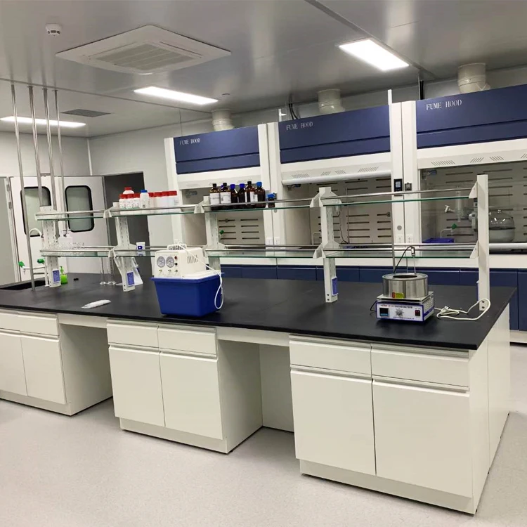 High Quality Laboratory Bench Steel Lab Work Table Phenolic Resin Lab Top Wall Mounted Bench With Sink