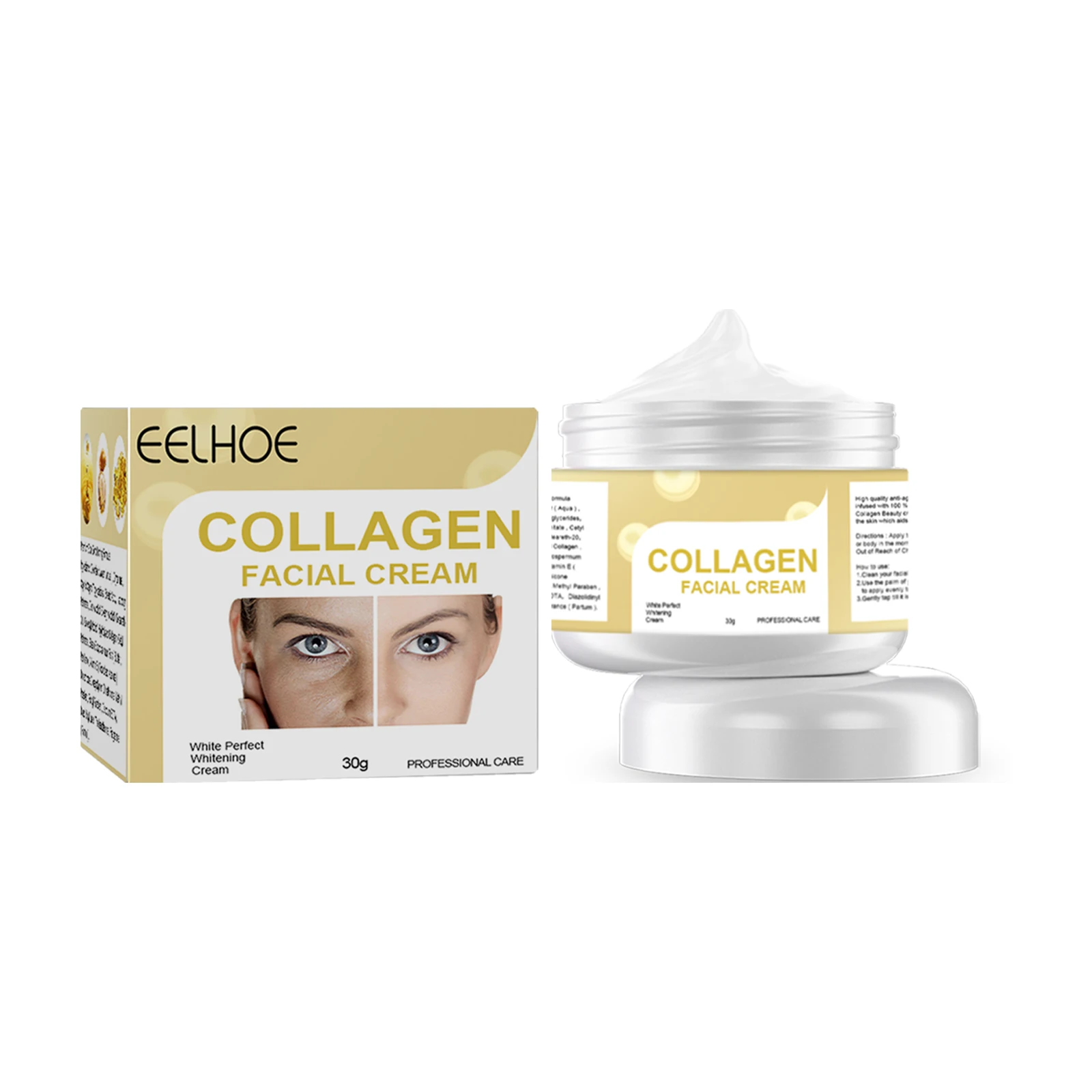 eelhoe Collagen Cream Lifting Firming Repair Hydrating Brightening Skin  Moisturizing Anti-aging Cream K1