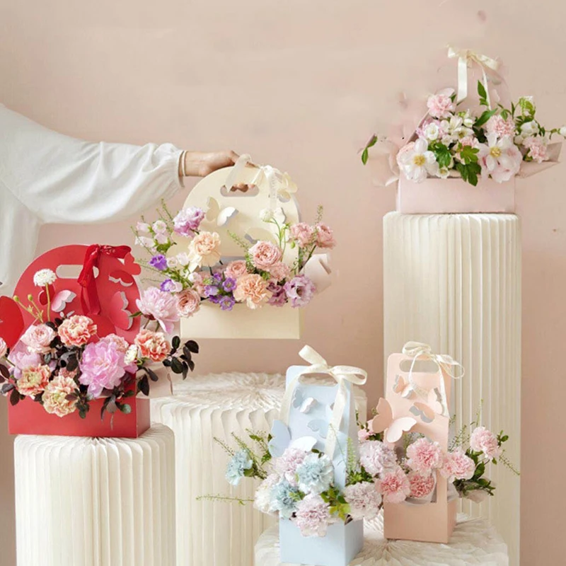 TaoBary 8 Sets Florist Bouquet Envelope Boxes With Floral Foam
