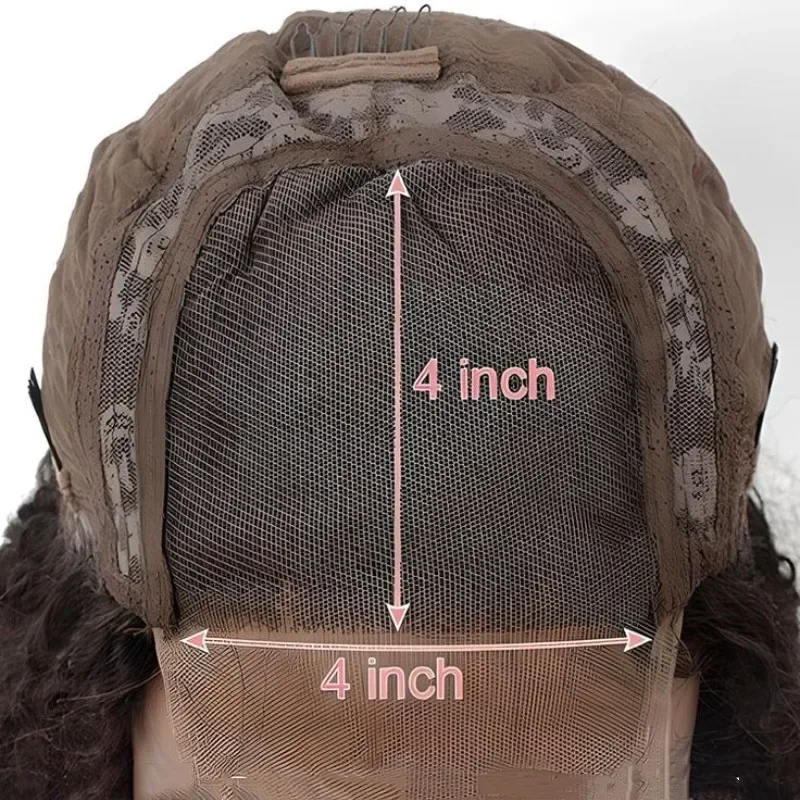 Parrucca corta arancione zenzero con capelli umani lisci e trasparenti, chiusura frontale in pizzo 4X4, attaccatura dei capelli pre-pizzicata_voghion.com