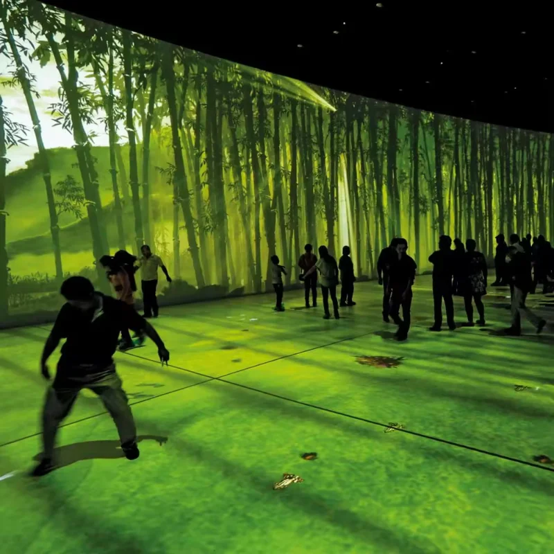 Immersive Experience Interactive Projection Laser Touch Tech 2MM Precision 3D Mapping Interactive Wall Exhibition Wall Games