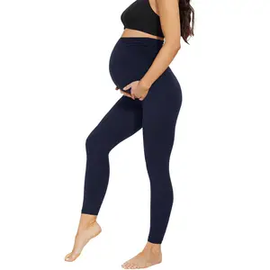 Maternity Pants Nine-point High-waisted Fashion Casual Pants Tights