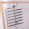 Bulk round tube trouser rack, six rods, black