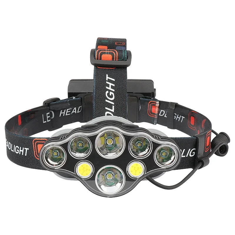 Открытый водонепроницаемый USB перезаряжаемый алюминиевый сплав 90 градусов Регулируемый 8 модель 2 T6 4Q5 2COB светодиодный головной