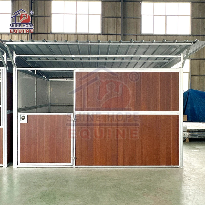 Permanent Run in Shed Outside Horse Stall Stable Panels Horse Shelter for Farm