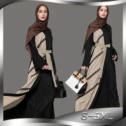Dropshipping 1563# Fashion Front Open Woman Islamic Abaya Kimono Long Sleeve Muslim Dress Islamic Clothing Wholesale