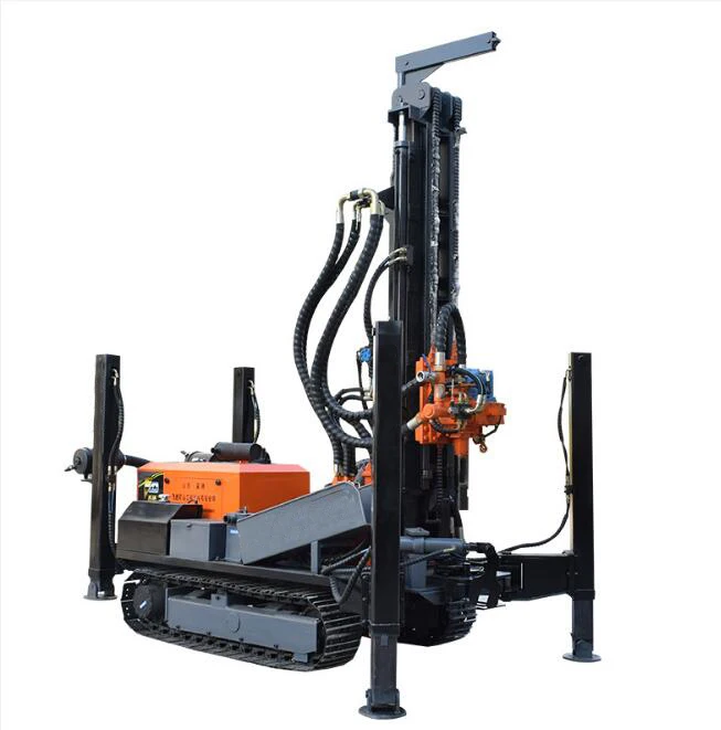 
 Cheapest Portable Crawler mounted 200m deep borehole water well borehole drilling rig