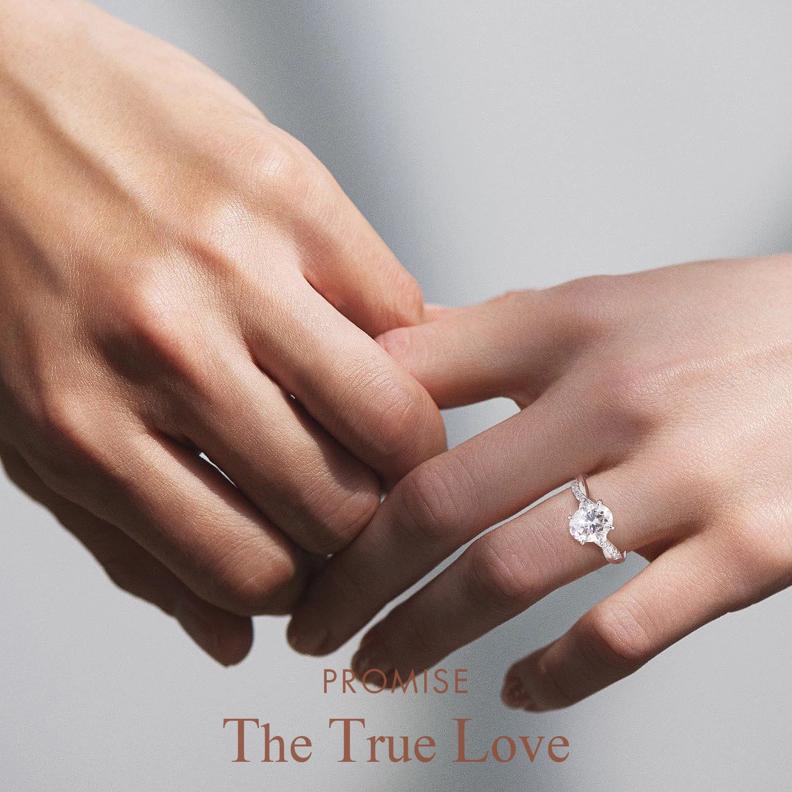 MOOSEA Anelli di fidanzamento da donna in moissanite in salice, colore