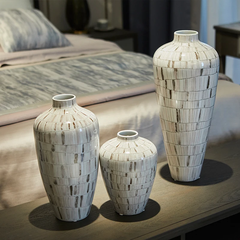 Современный Креативный домашний декор для гостиной 50 см высокий керамический большой фарфоровый ваза ручной работы