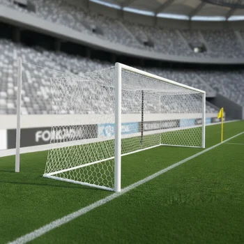 大人用フルサイズアルミサッカーゴール販売中、11人制用ソケット式