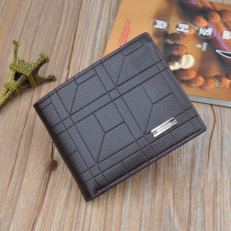 Geometric Pattern PU 6-Card Holder