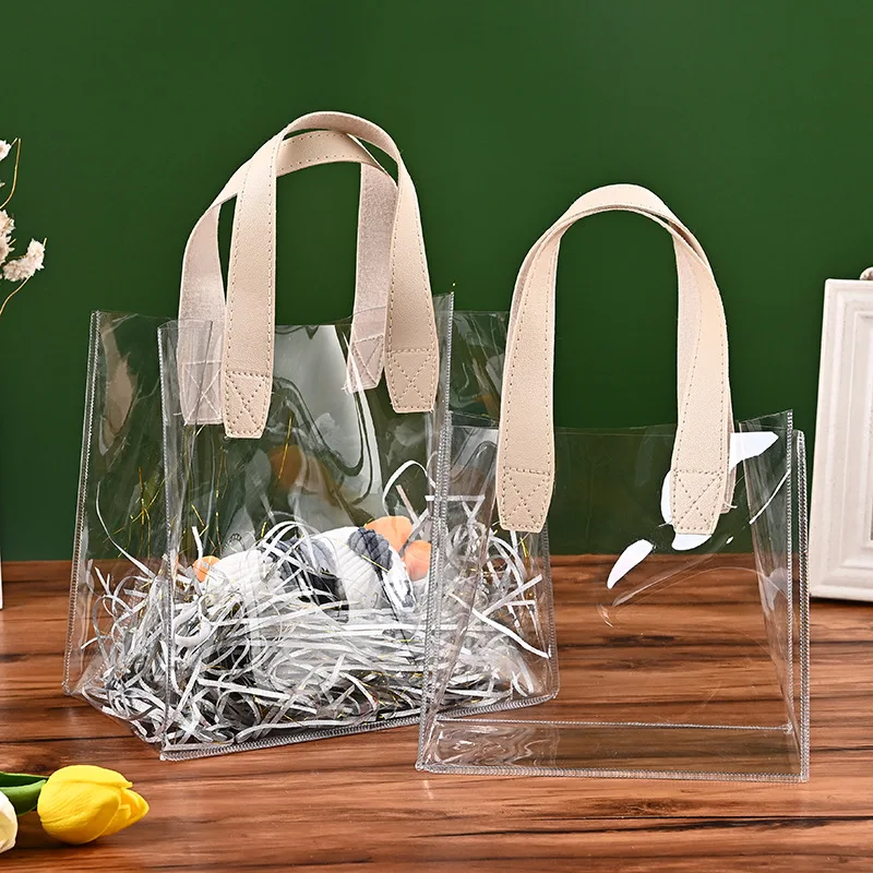 Eco Friendly Custom Logo Pvc Water Proof Make Up Pouch Clear Gift Bags