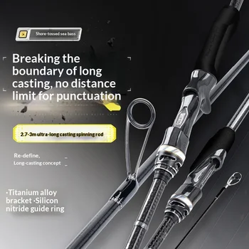 CHEERY Fishing Fan Player 2.0Ultra-long Throw Luya Rod M/MH Ultra-light Carbon Shore Throw Sea Bass Super Hard Tone Nitrogenized – Hard Lure – view 3