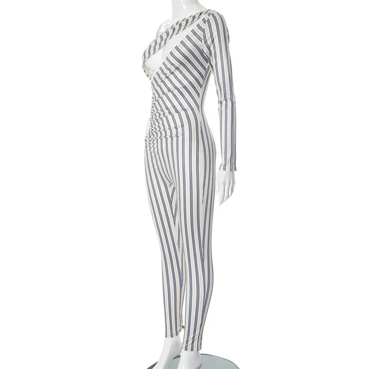 Irregular o ring hollow out ruched jumpsuit
