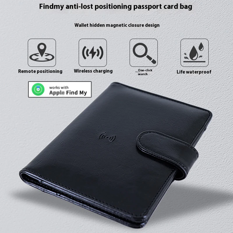 Money Organizer for Cash Budget Wallet Smart GPS Leather Wallet Men With  Tracker