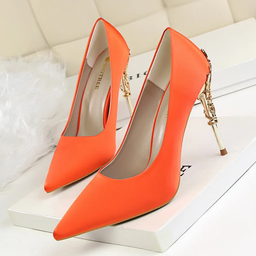 ladies orange court shoes