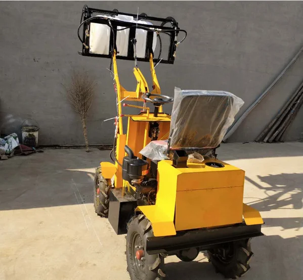 Battery Operated 4 Wheel Drive Electric Mini Loader Made in China CE EPA China Sale Yellow Red