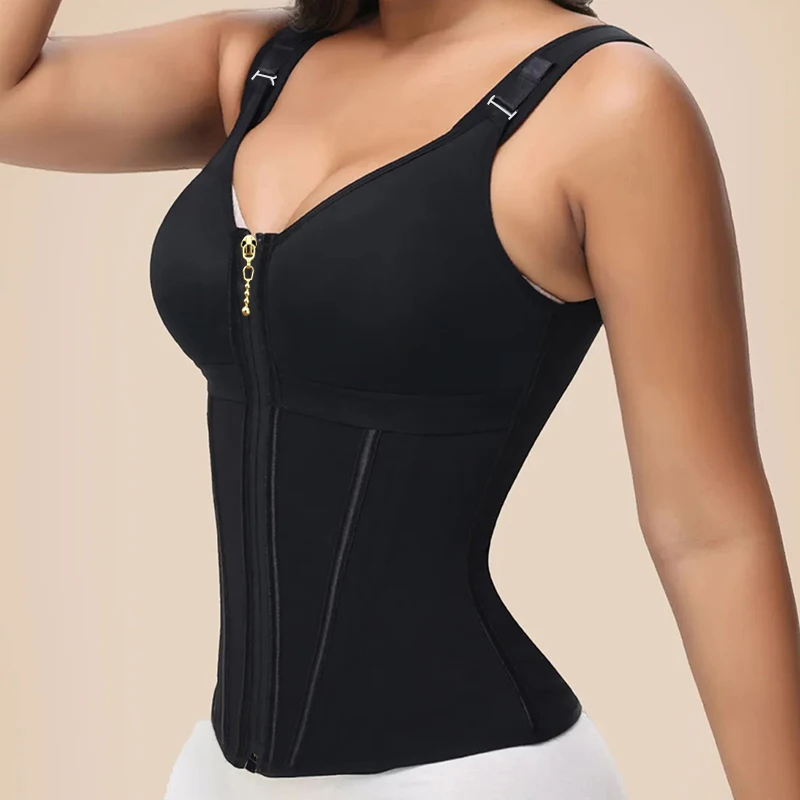 HKRXEC Zip-Front Thermal Sweat Waist Trainer Vest