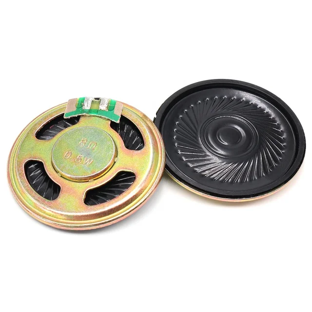 40MM Diameter 8 Ohm 0.5 Watt Inner Large Magnetic Iron Shell Speaker 8R 0.5W 40 MM Speaker for Toy Music Boxes Radio Earphone