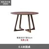 โต๊ะกลมขาตัววี ไม้วอลนัทสีเขียว ขนาด 60*60 ซม.