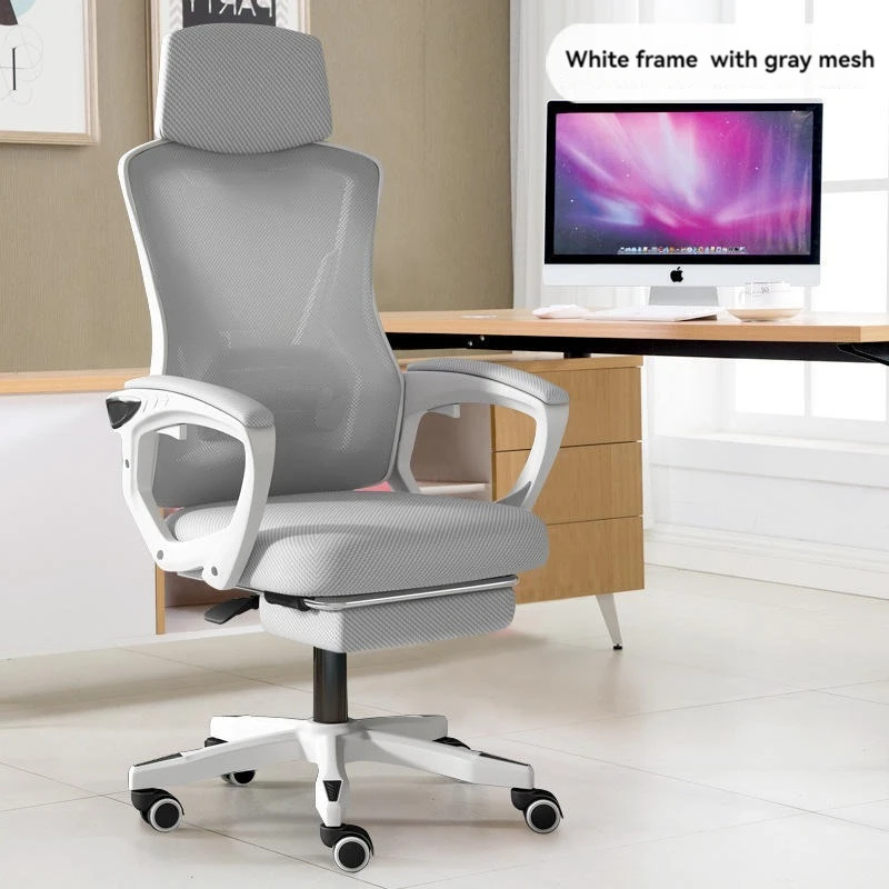 Plastic Frame Swivel Computer Desk Chair Executive Mesh Ergonomic High Quality Sponge Office Chair with Footrestrest
