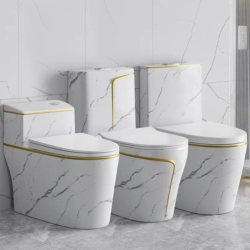 Luxury modern hotel porcelain inodoro marble toilet bowl set one piece commode ceramic sanitary bathroom toilet flush