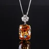 Bird's Nest cut champagne pendant with chain