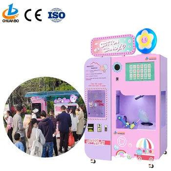 Hot Sale Latest Guangzhou Factory Candy Floss Vending Automatic Machine ...